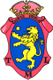 Fragment herbu Lwowa - symbol TML i KPW